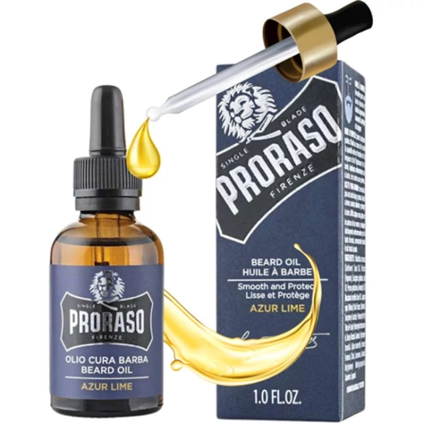 Масло для бороды PRORASO Azur Lime 30 мл ЕС