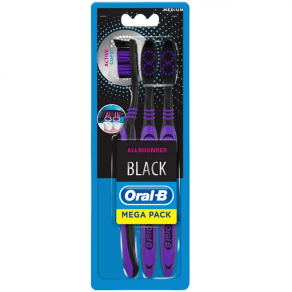 Мануальная зубная щетка Oral-B Allrounder Black 3 шт ЕС