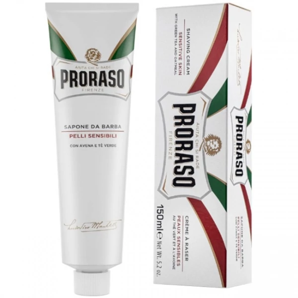 Крем для бритья Proraso для чувствительной кожи с экстрактом зеленого чая и овса 150 мл ЕС