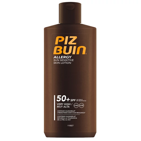 Солнцезащитный лосьон для тела Piz Buin SPF50+ от аллергии 200 мл ЕС