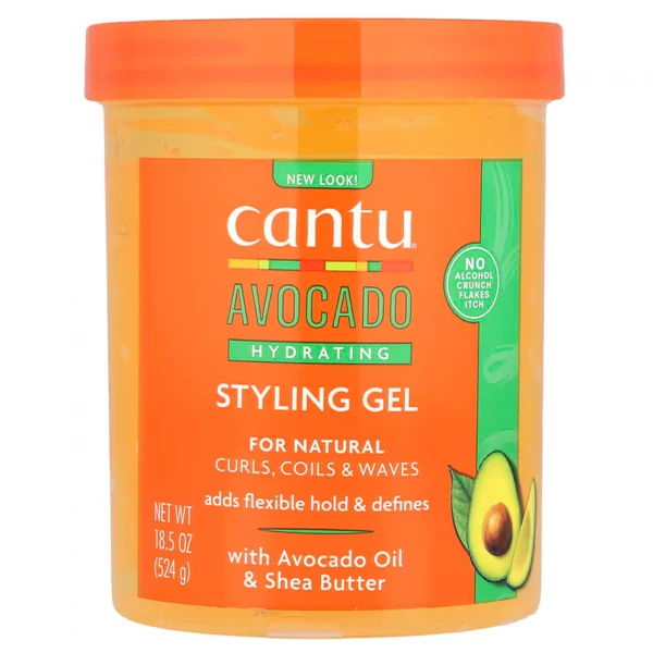 Гель для волос Cantu Avocado Hydrating Styling Gel для кудрявых волос 524 г ЕС
