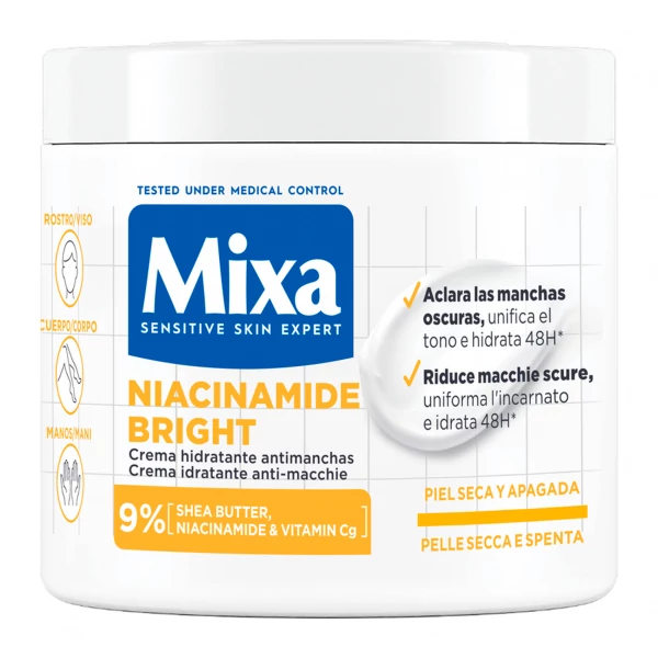 Увлажняющий крем Mixa Niacinamide Bright против обесцвечивания кожи 400 мл ЕС