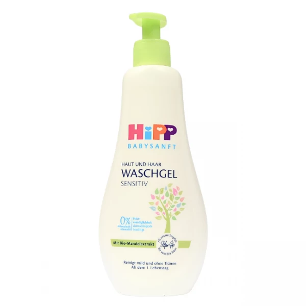 Детский гель HiPP Babysanft Sensitive для мытья тела и волос 400 мл ЕС