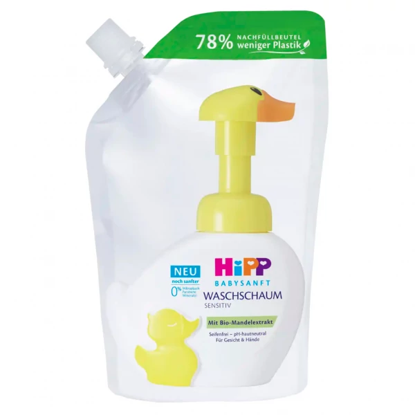 Пенка для умывания детской кожи Hipp Babysanft Sensitive в пакетике 250 мл ЕС