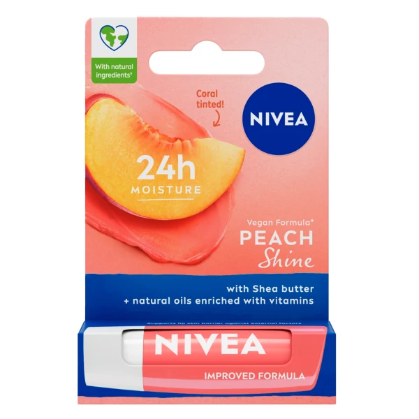 Помада для губ Nivea Peach Shine 24H Moisture Защитная 4,8 г ЕС