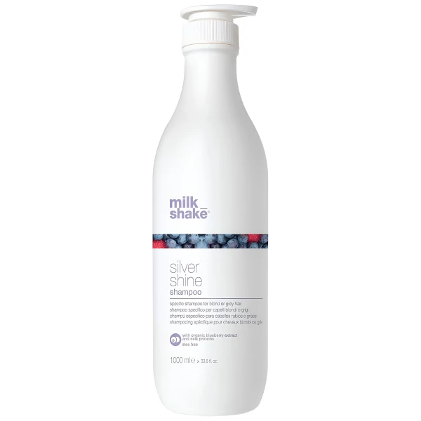 Фиолетовый шампунь Milk Shake Silver Shine для светлых и седых волос 1000 мл ЕС