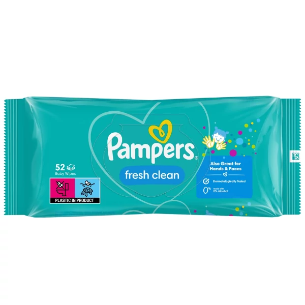Влажные салфетки Pampers Baby Fresh Clean 52 шт ЕС