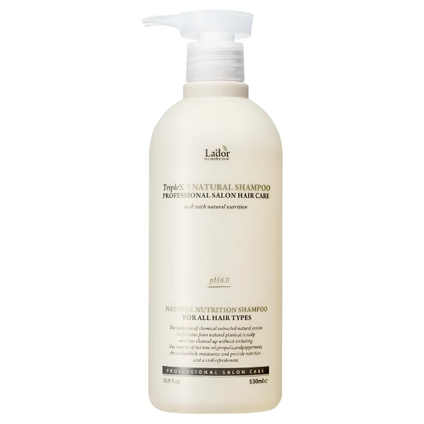 Шампунь La'dor Triple X3 Natural Shampoo натуральный 530 мл ЕС