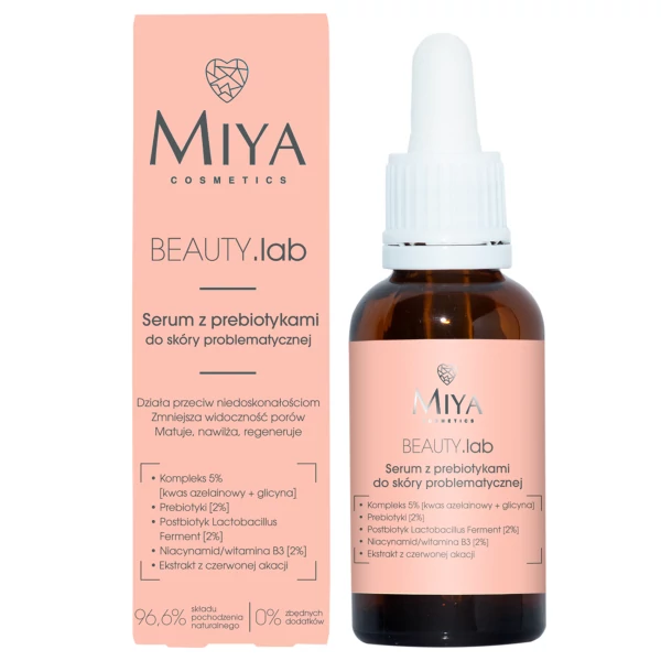 Сыворотка для проблемной кожи лица Miya Cosmetics Beauty.lab Увлажняющая с пребиотиками 30 мл ЕС