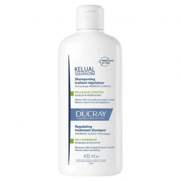 Шампунь Ducray Kelual Squanorm Oily Dandruff Shampoo для жирных волос 400 мл ЕС