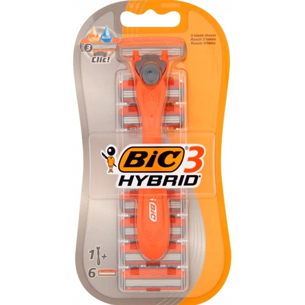 Мужская бритва Bic 3 Hybrid + 6 сменных кассет ЕС
