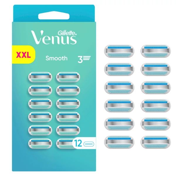 Сменные кассеты (лезвия) Gillette Venus 12 шт ЕС
