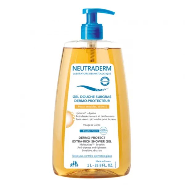 Гель для душа Neutraderm Dermo-Protect Extra-Rich Shower Gel для сухой и чувствительной кожи 1000 мл ЕС