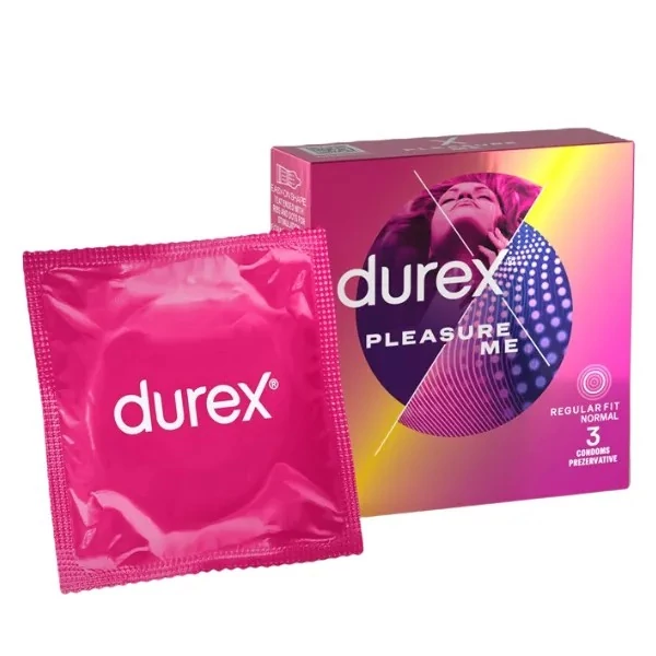 Презервативы Durex Pleasure Me с рельефной поверхностью и выпуклостями 3 шт ЕС