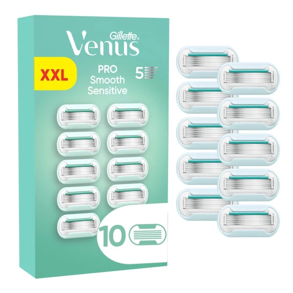 Сменные кассеты (лезвия) Gillette Venus Pro Smooth Sensitive 10 шт ЕС