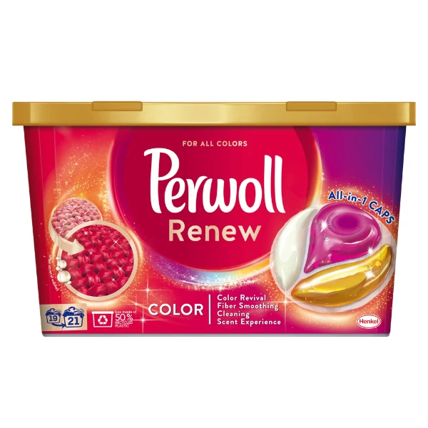 Капсулы для стирки Perwoll Renew Color All in One 21 шт ЕС