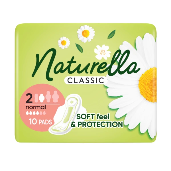 Прокладки Naturella Classic 2 Normal с крылышками 10 шт ЕС