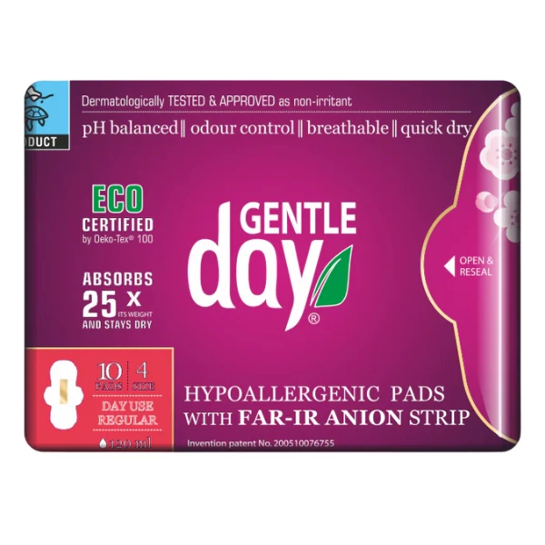 Гипоаллергенные ежедневные прокладки Gentle Day Regular 4 шт ЕС