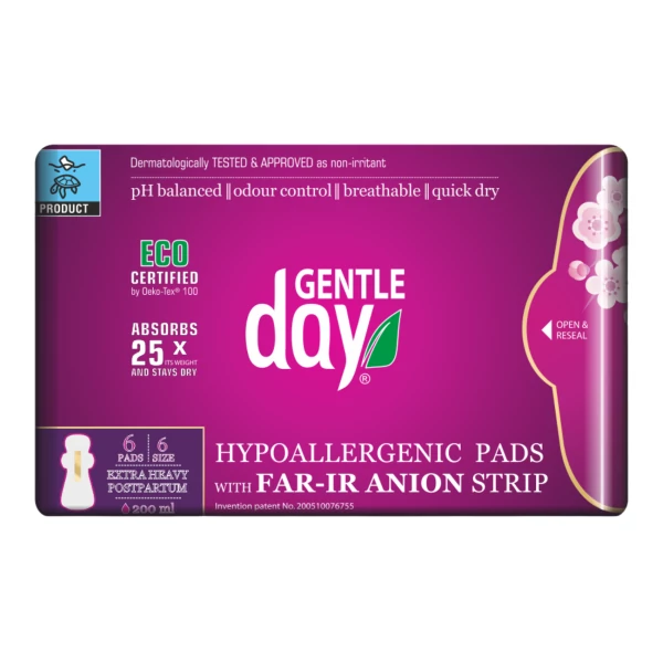 Послеродовые прокладки Gentle Day Extra Heavy размер 6 6 шт ЕС