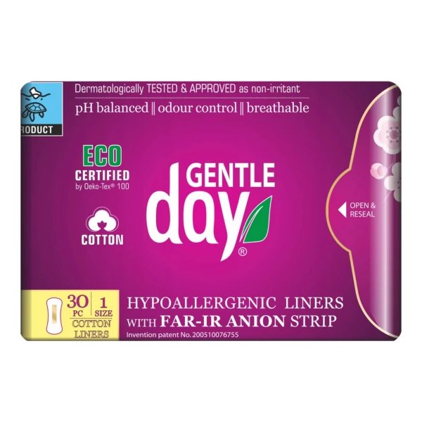 Ежедневные прокладки Gentle Day с анионными полосками 30 шт ЕС