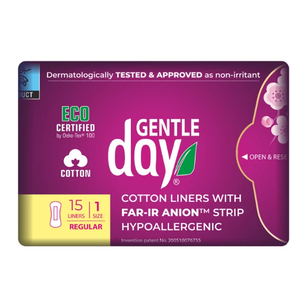 Ежедневные прокладки Gentle Day с анионной полоской FAR-IR 15 шт ЕС