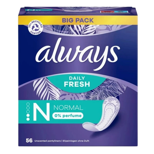 Ежедневные прокладки Always Daily Fresh Normal 56 шт ЕС