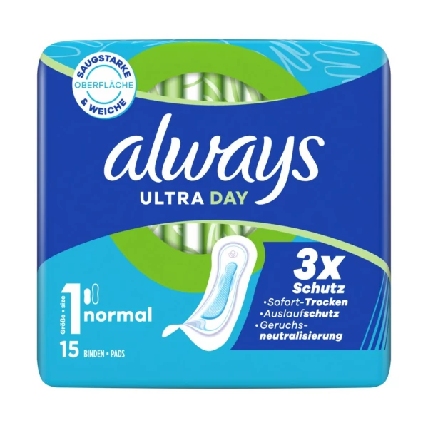 Гигиенические прокладки Always Ultra Day Normal без крылышек 15 шт ЕС