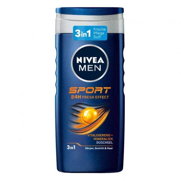 Гель для душа Nivea Men Sport 24H Fresh Effect 3 в 1 250 мл ЕС