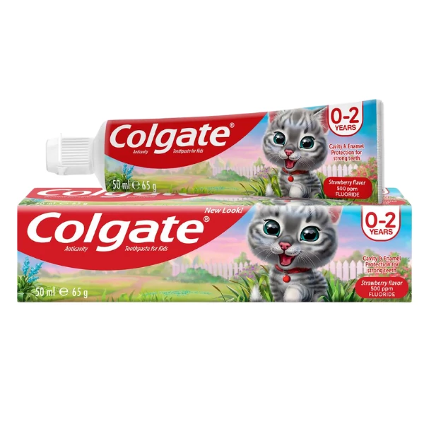 Детская зубная паста Colgate Kids 0-2 со вкусом клубники, 50 мл ЕС