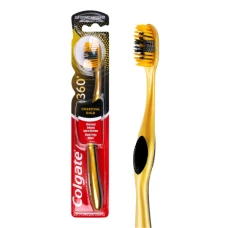 Мануальная зубная щетка Colgate 360 Charcoal Gold Soft ЕС