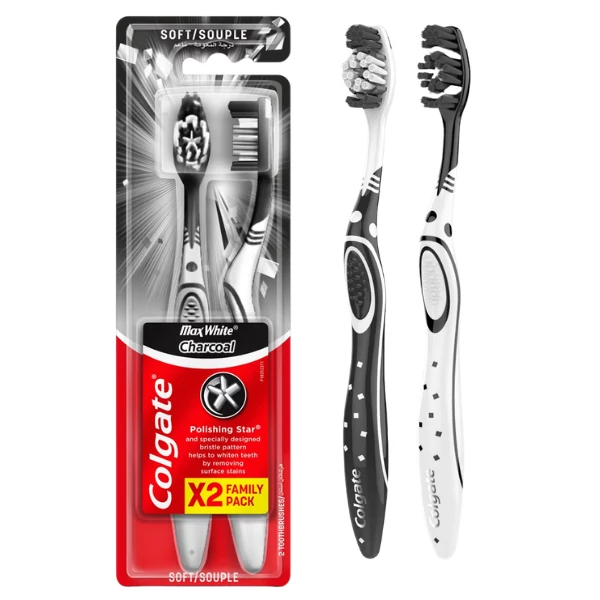 Зубная щетка Colgate Max White Charcoal Soft 2 шт ЕС