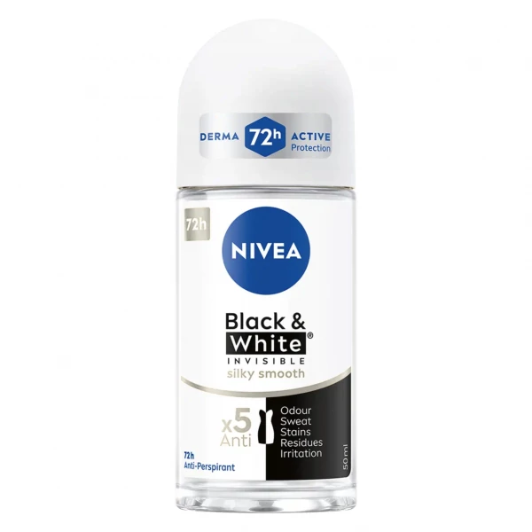 Шариковый антиперспирант Nivea Black&amp;White Invisible Silky Smooth 50 мл ЕС