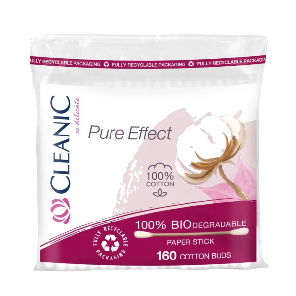 Ватные палочки Cleanic Pure Effect 160 шт ЕС
