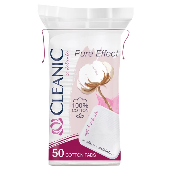 Косметические ватные диски Cleanic для снятия макияжа 50 шт ЕС